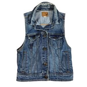 American Eagle Outfitters Denim Vest Size S